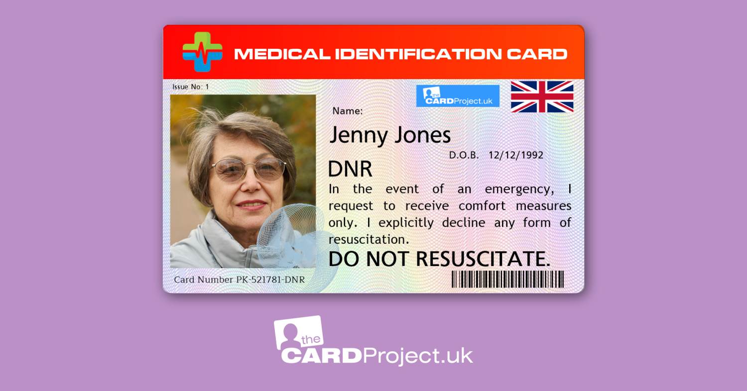 DNR Premium Photo Medical ID Card 